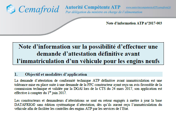 tests complémentaires pour engins multitempératures 